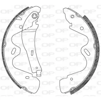 Jeu de mâchoires de frein OPEN PARTS BSA2100.00