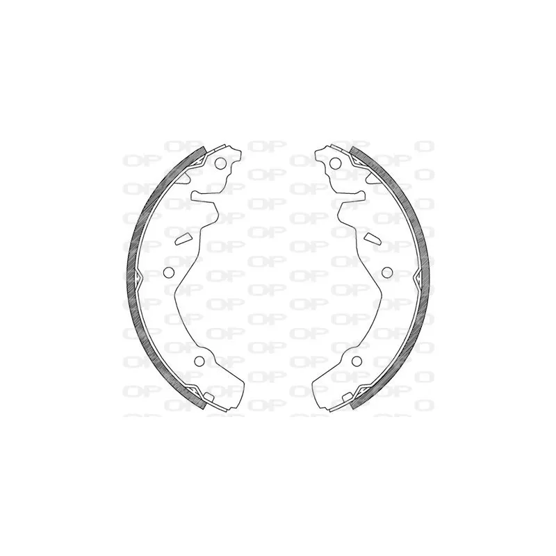 Jeu de mâchoires de frein OPEN PARTS BSA2106.00