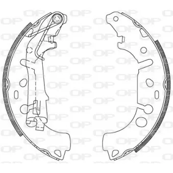 Jeu de mâchoires de frein OPEN PARTS BSA2107.00