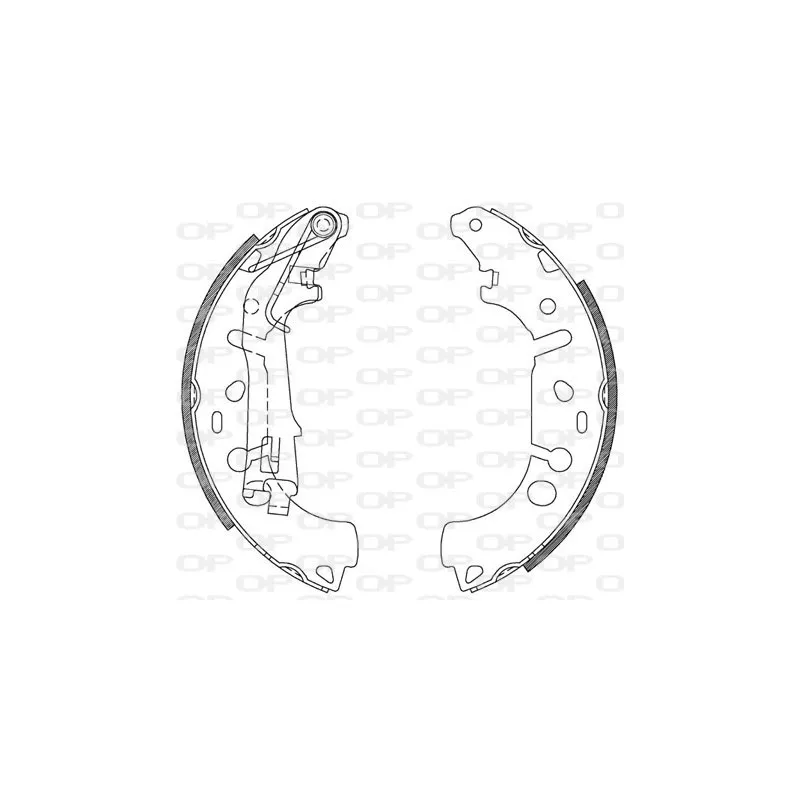 Jeu de mâchoires de frein OPEN PARTS BSA2107.00