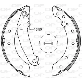 Jeu de mâchoires de frein OPEN PARTS BSA2110.00