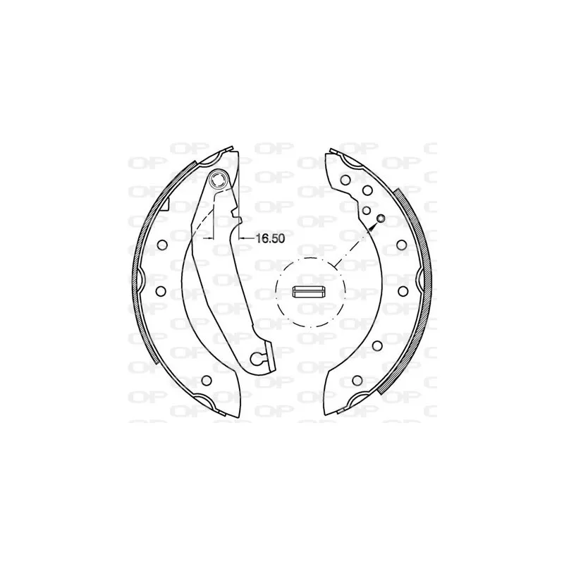 Jeu de mâchoires de frein OPEN PARTS BSA2110.00