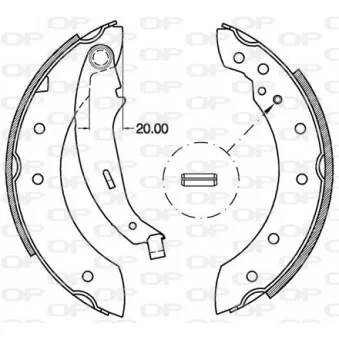 Jeu de mâchoires de frein OPEN PARTS BSA2111.00