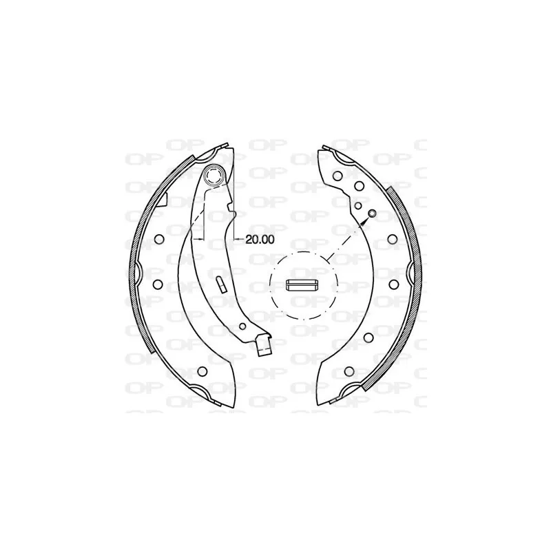 Jeu de mâchoires de frein OPEN PARTS BSA2111.00