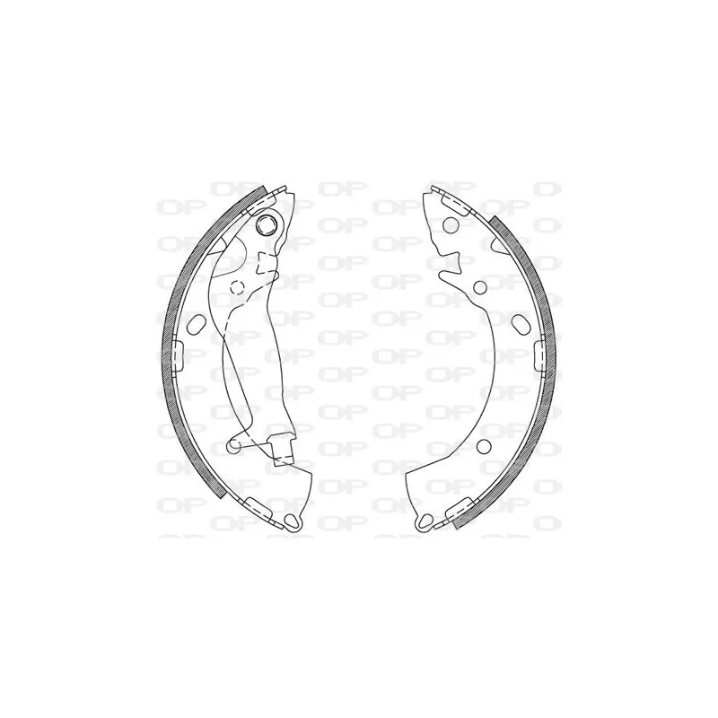 Jeu de mâchoires de frein OPEN PARTS BSA2113.00
