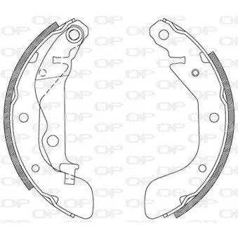 Jeu de mâchoires de frein OPEN PARTS BSA2117.00