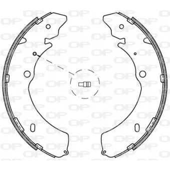 Jeu de mâchoires de frein OPEN PARTS BSA2120.00