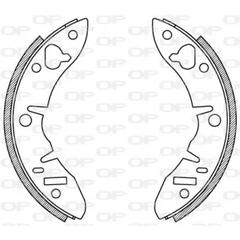 Jeu de mâchoires de frein OPEN PARTS BSA2123.00