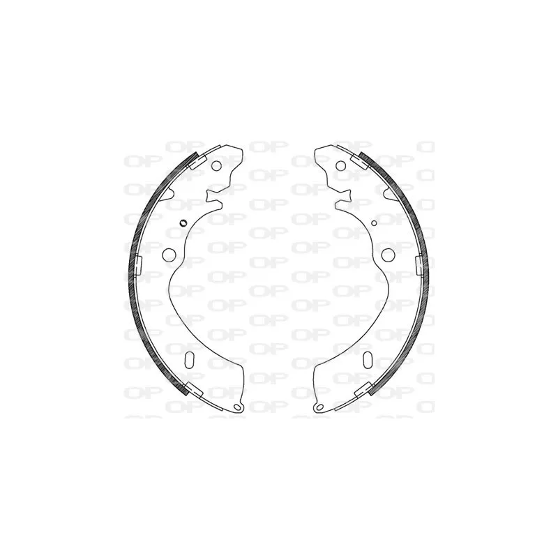 Jeu de mâchoires de frein OPEN PARTS BSA2124.00