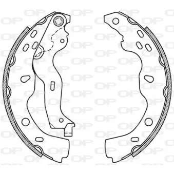 Jeu de mâchoires de frein OPEN PARTS BSA2126.00