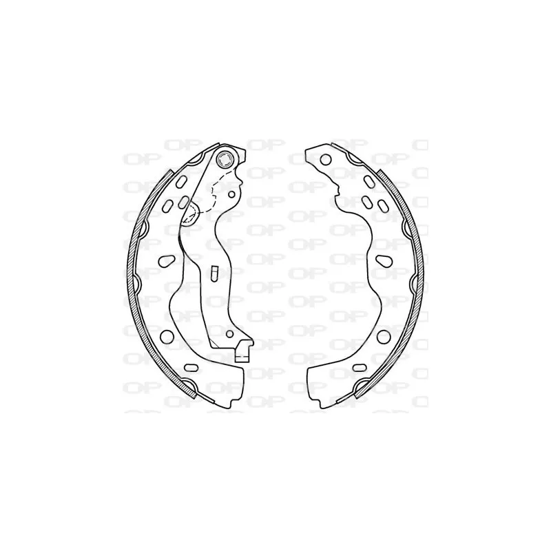 Jeu de mâchoires de frein OPEN PARTS BSA2126.00