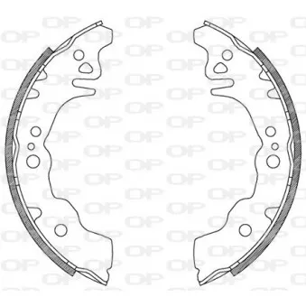 Jeu de mâchoires de frein OPEN PARTS BSA2127.00