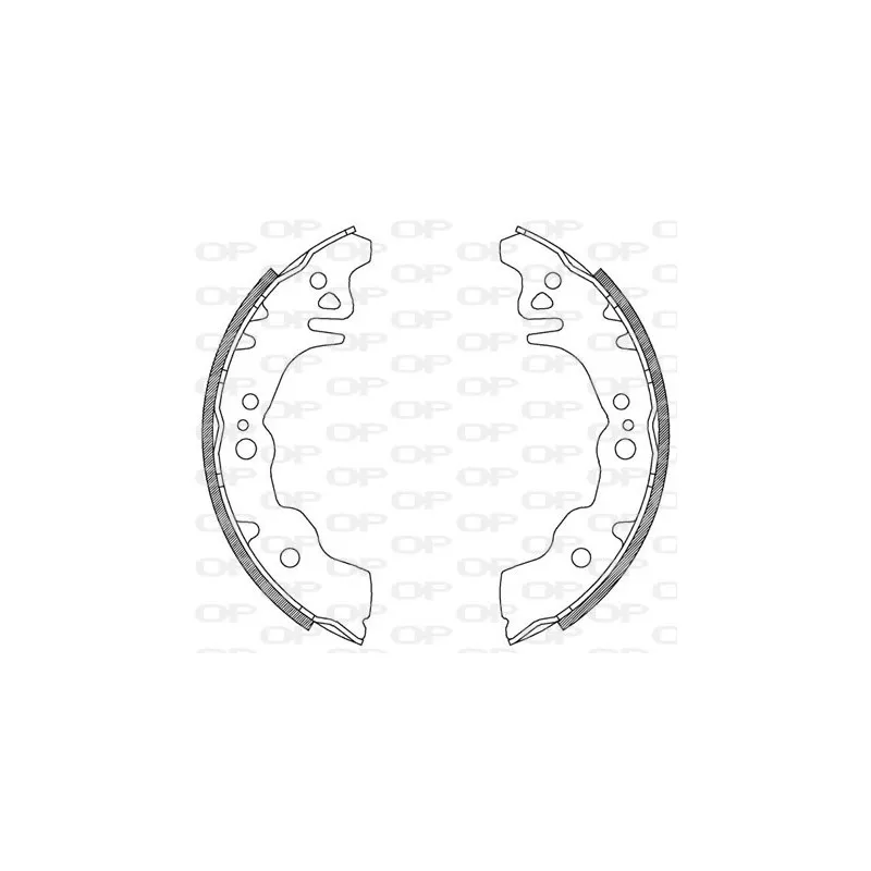Jeu de mâchoires de frein OPEN PARTS BSA2127.00