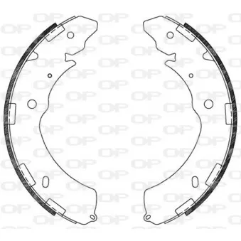 Jeu de mâchoires de frein OPEN PARTS BSA2129.00