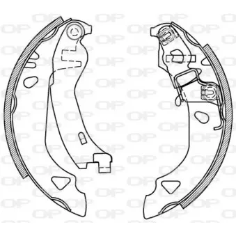 Jeu de mâchoires de frein OPEN PARTS BSA2131.00
