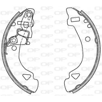 Jeu de mâchoires de frein OPEN PARTS BSA2132.00