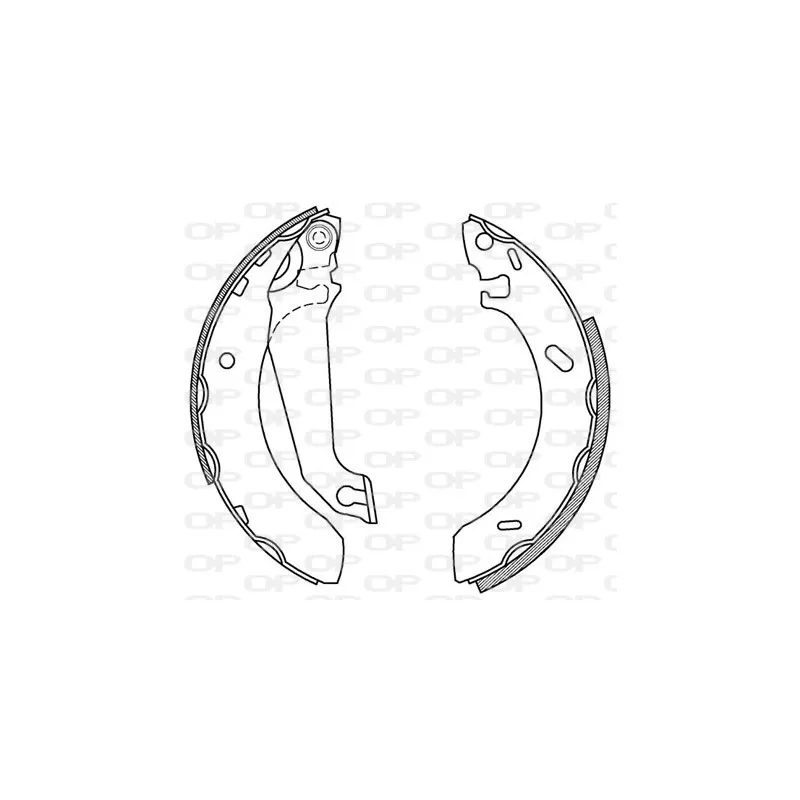 Jeu de mâchoires de frein OPEN PARTS BSA2133.00