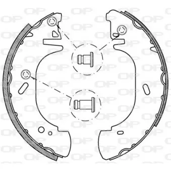 Jeu de mâchoires de frein OPEN PARTS BSA2136.00