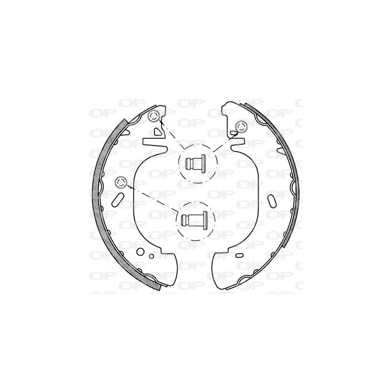 Jeu de mâchoires de frein OPEN PARTS BSA2136.00