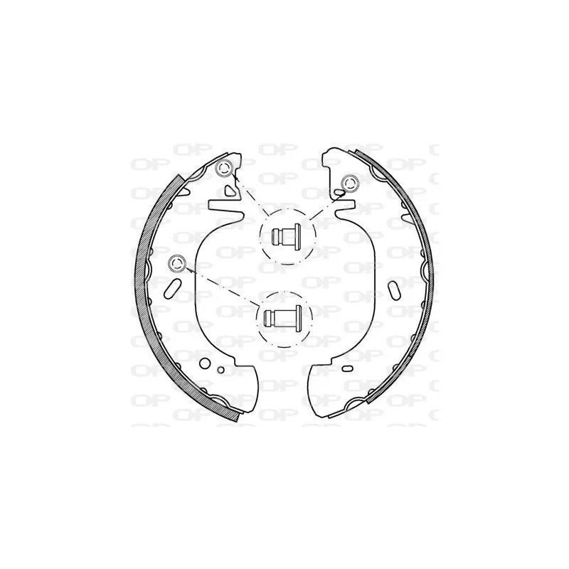 Jeu de mâchoires de frein OPEN PARTS BSA2137.00