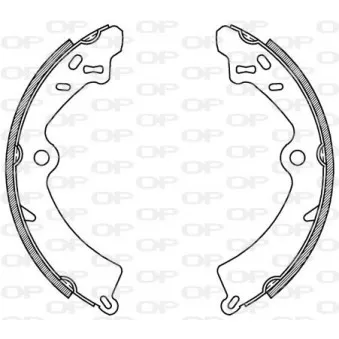 Jeu de mâchoires de frein OPEN PARTS BSA2140.00