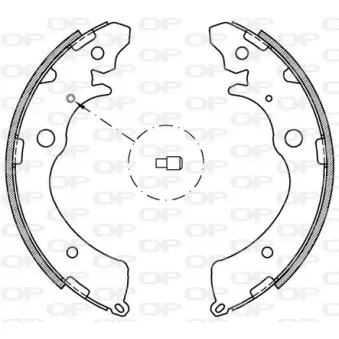 Jeu de mâchoires de frein OPEN PARTS BSA2143.00