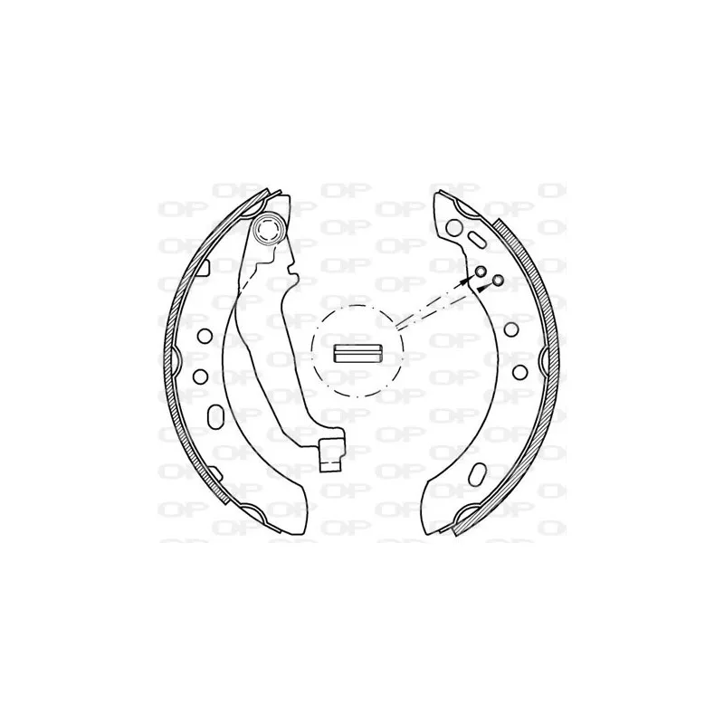 Jeu de mâchoires de frein OPEN PARTS BSA2146.00