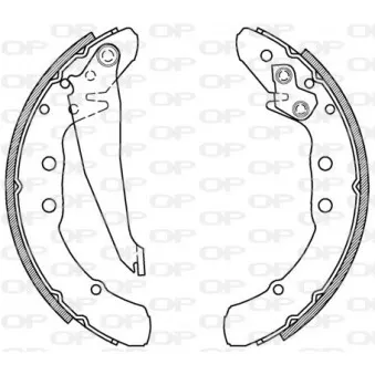 Jeu de mâchoires de frein OPEN PARTS BSA2150.00