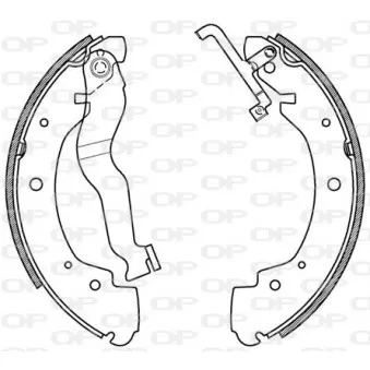Jeu de mâchoires de frein OPEN PARTS BSA2153.00