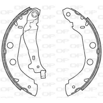 Jeu de mâchoires de frein OPEN PARTS BSA2156.00