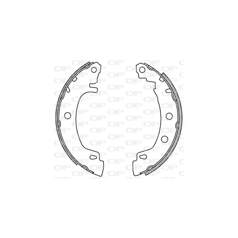 Jeu de mâchoires de frein OPEN PARTS BSA2157.00