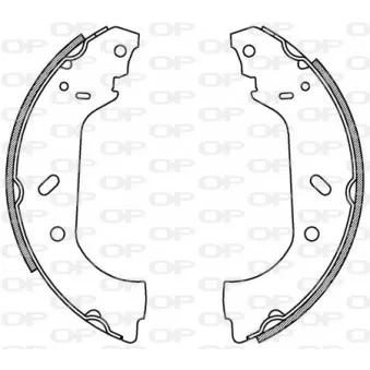 Jeu de mâchoires de frein OPEN PARTS BSA2158.00