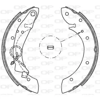 Jeu de mâchoires de frein OPEN PARTS BSA2160.00