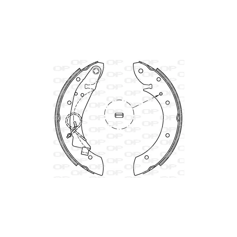 Jeu de mâchoires de frein OPEN PARTS BSA2160.00