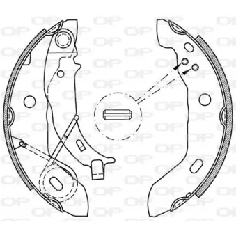 Jeu de mâchoires de frein OPEN PARTS BSA2161.00