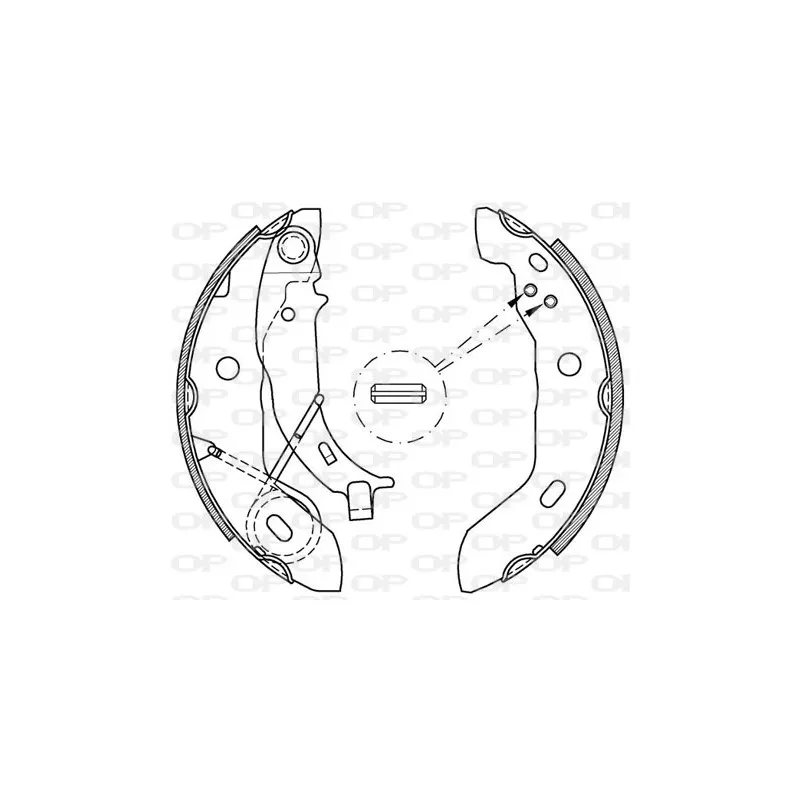 Jeu de mâchoires de frein OPEN PARTS BSA2161.00