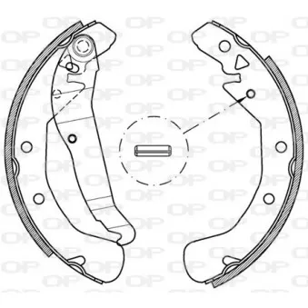 Jeu de mâchoires de frein OPEN PARTS BSA2162.00