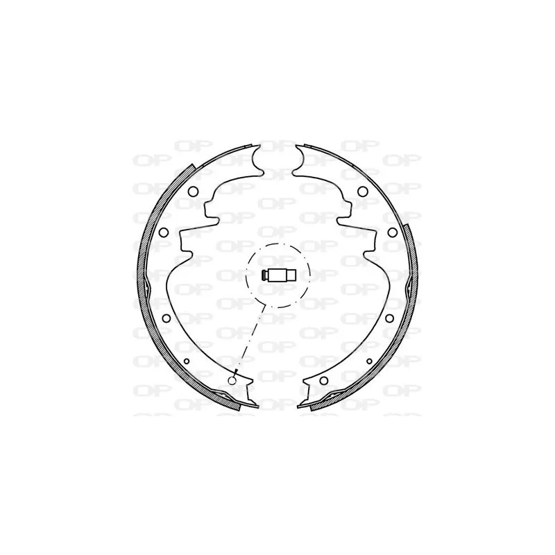 Jeu de mâchoires de frein OPEN PARTS BSA2163.00