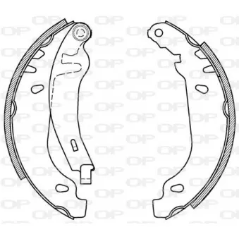 Jeu de mâchoires de frein OPEN PARTS BSA2165.00