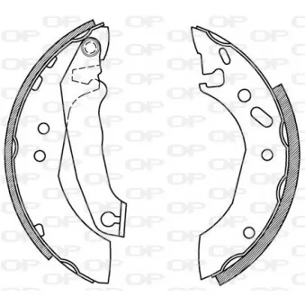 Jeu de mâchoires de frein OPEN PARTS BSA2166.00