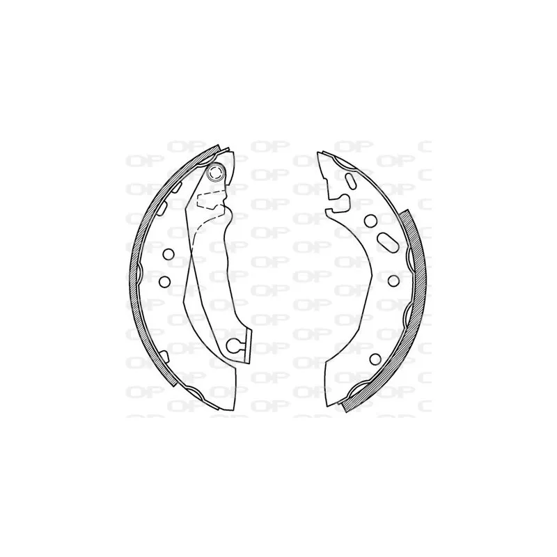 Jeu de mâchoires de frein OPEN PARTS BSA2166.00
