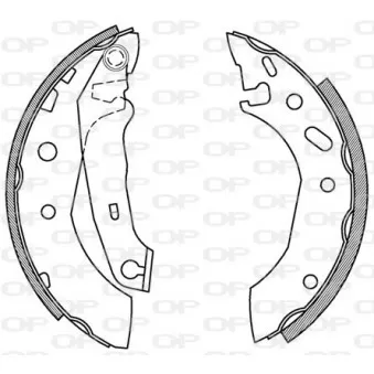 Jeu de mâchoires de frein OPEN PARTS BSA2167.00