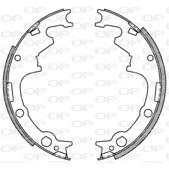 Jeu de mâchoires de frein OPEN PARTS BSA2169.00