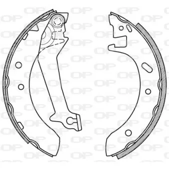 Jeu de mâchoires de frein OPEN PARTS BSA2170.00