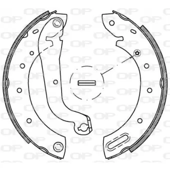 Jeu de mâchoires de frein OPEN PARTS BSA2171.00