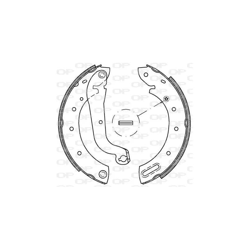 Jeu de mâchoires de frein OPEN PARTS BSA2171.00