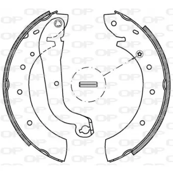 Jeu de mâchoires de frein OPEN PARTS BSA2172.00
