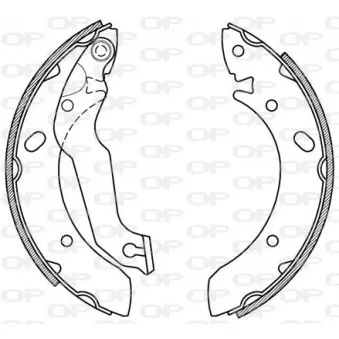 Jeu de mâchoires de frein OPEN PARTS BSA2174.00