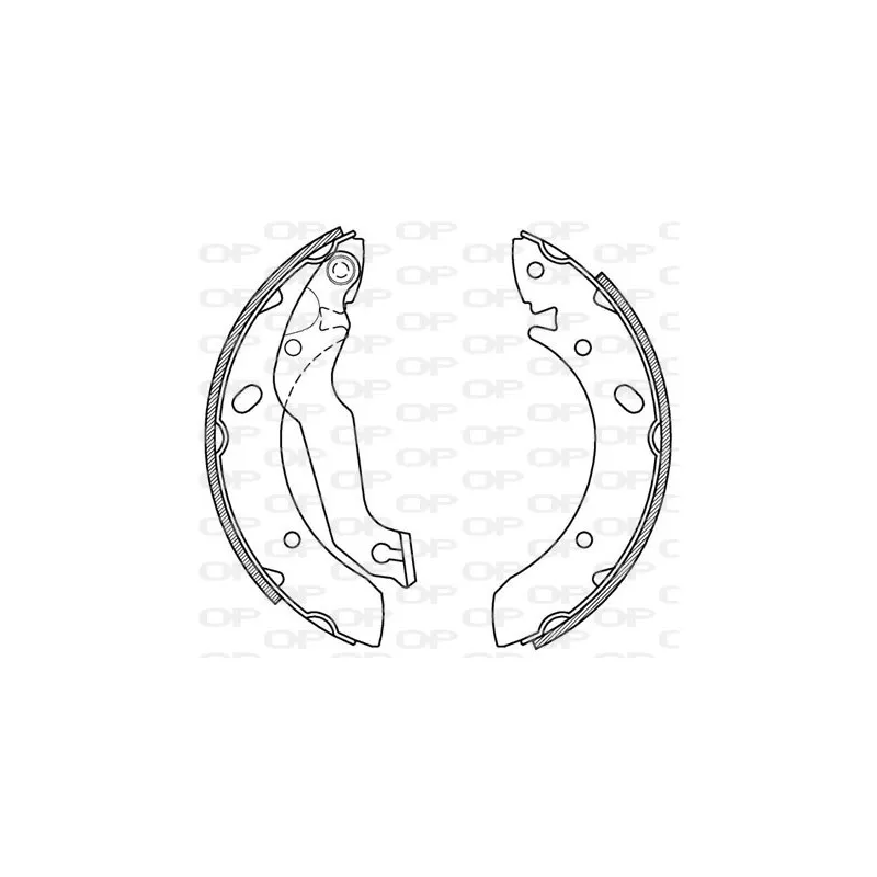 Jeu de mâchoires de frein OPEN PARTS BSA2174.00