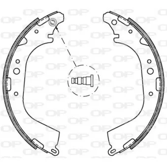 Jeu de mâchoires de frein OPEN PARTS BSA2175.00